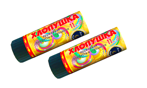  Пружинная хлопушка 11см с конфетти и серпантином  в Усинске